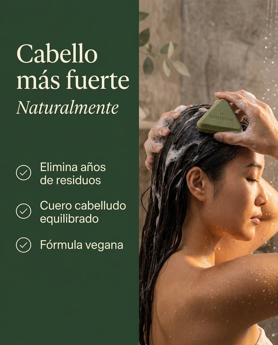 Cabelo mais forte, naturalmente: remove resíduos, equilibra o couro cabeludo, fórmula vegana