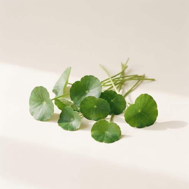 Hojas redondas de centella asiática